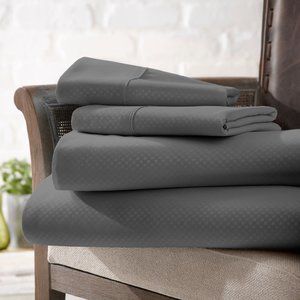 ienjoy Home IEH-4PC-QUEEN-GRAY 4 Piece Bed Sheet Set Queen Size - GRAY